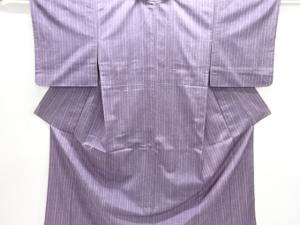 縞模様織り出し手織り紬着物